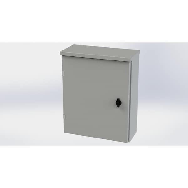 1/4 Turn Knob Latch Electrical Enclosures, 20 in H, 6 in D, 16 in W, NEMA 3R, Galvanized Steel
